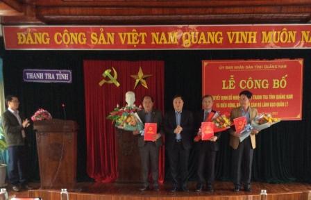 Quảng Nam bổ nhiệm Chánh Thanh tra tỉnh mới