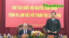 Chủ tịch Quốc hội Nguyễn Sinh Hùng làm việc với Thanh tra Chính phủ